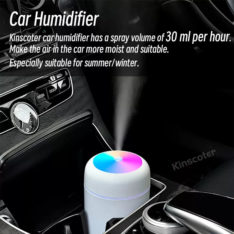 300ML Mini Ultrasonic Air Humidifier Romantic Light USB Essential Oil Diffuser Car Purifier Aroma Anion Mist Maker
